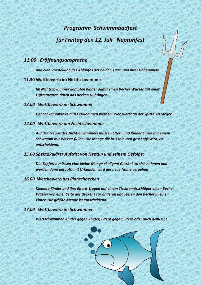 Programm Schwimmbadfest Fred 850