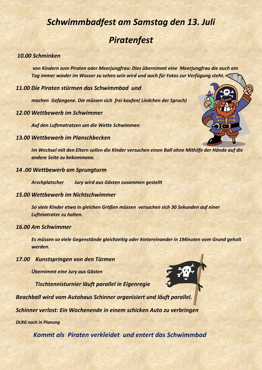 Schwimmbadfest am Samstag den 13 Fred 850